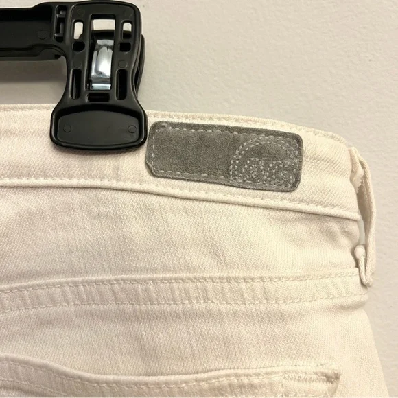Ag Adriano Goldschmied Women’s White Straight Leg Jeans The Stevie Size 28R - Picture 5 of 12